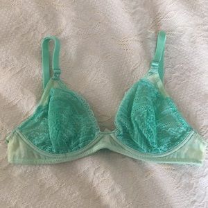 NWT Intimately Free People lace sea foam green bra